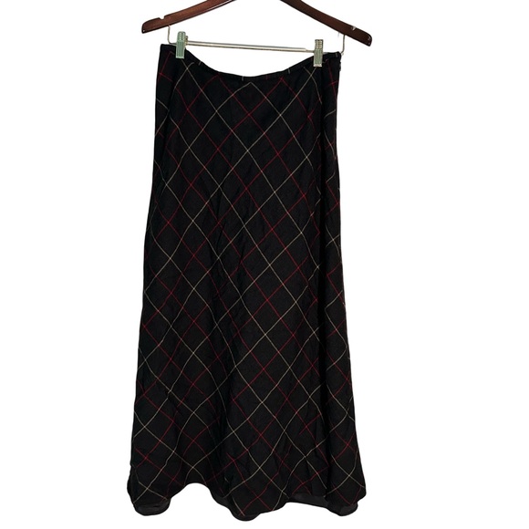 Liz Claiborne Dresses & Skirts - Liz Claiborne Black and Red Plaid Maxi Skirt